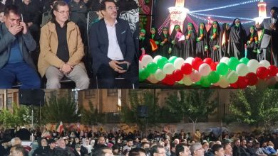 تجمع مردمی ایستادگی در مقابل دشمنان و بزرگداشت ولادت امام رضا (ع) در فاز یک اندیشه