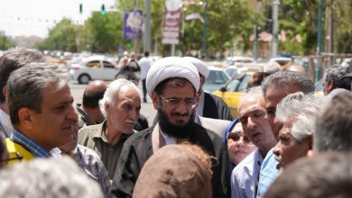 بازدید امام‌جمعه محترم شهر اندیشه به منظور بررسی وضعیت آسیب مجتمع تجاری ارغوان