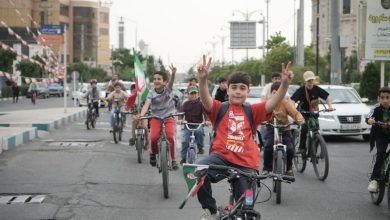 راهپیمایی دوچرخه سواران نوجوان شهر اندیشه